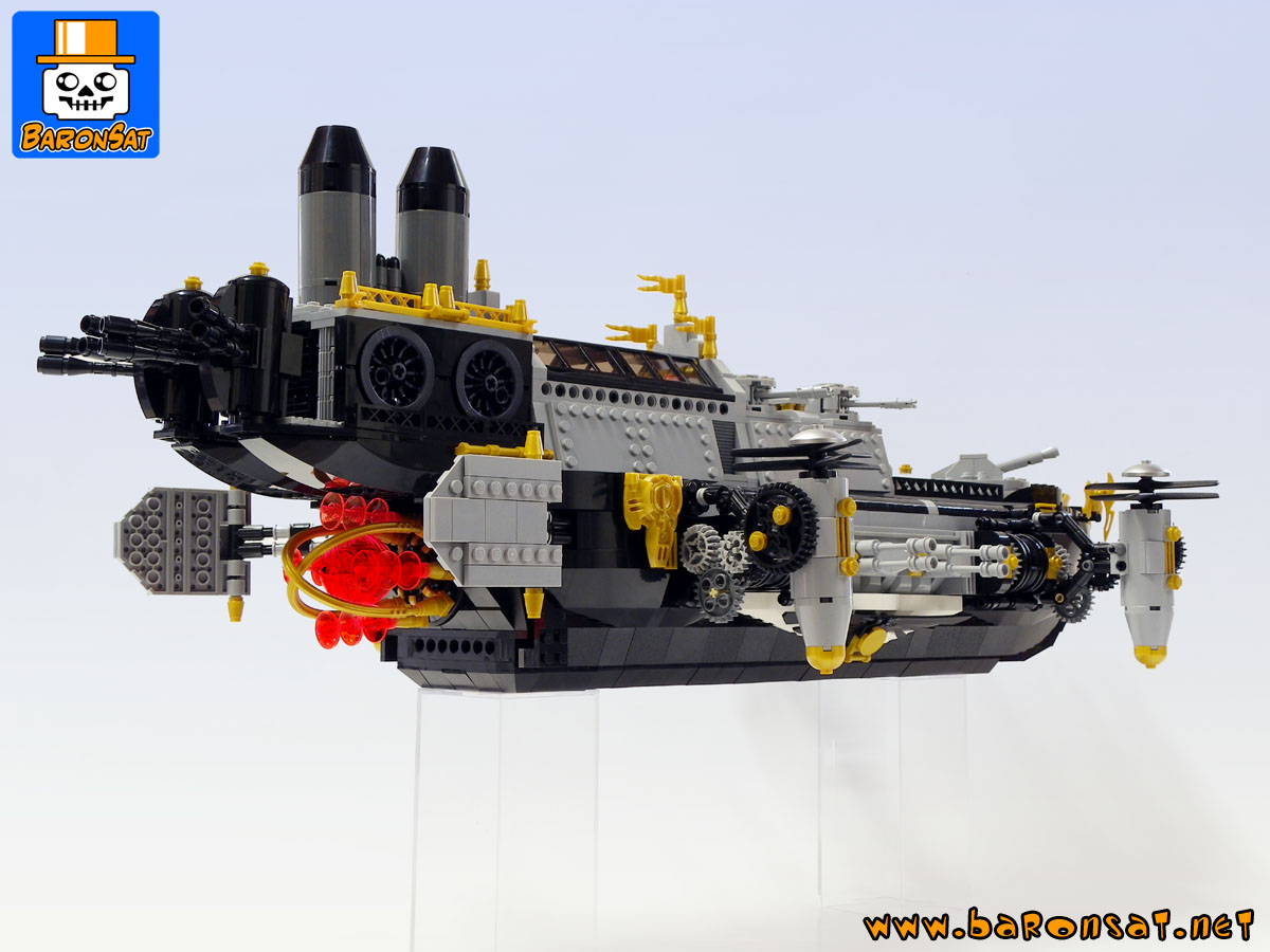 Lego moc Steampunk Flying Warship Belly View