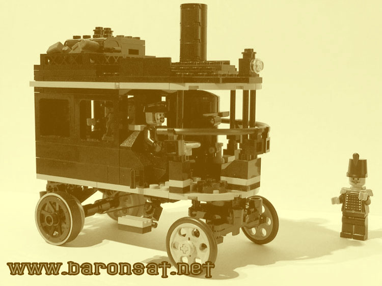 steam bus lego custom model moc