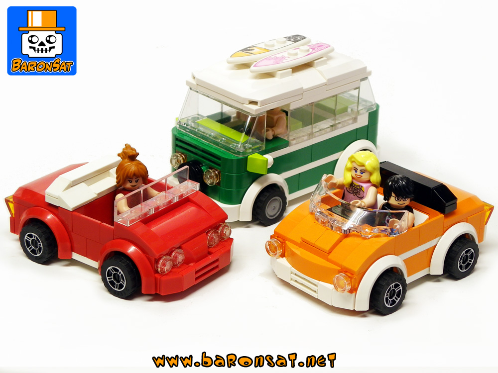 city undercover cars van surf custom moc models made of lego bricks