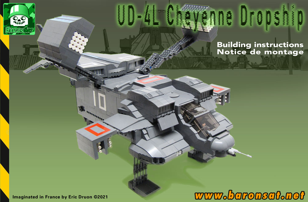 Lego moc Aliens Cheyenne Dropship building instructions