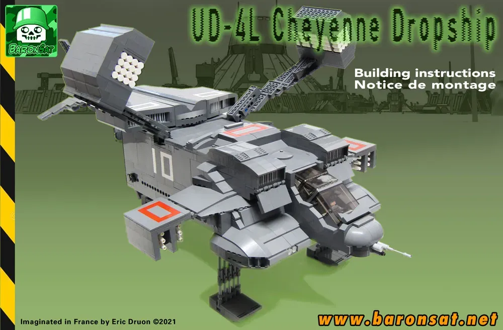 Lego moc Aliens Cheyenne Dropship building instructions
