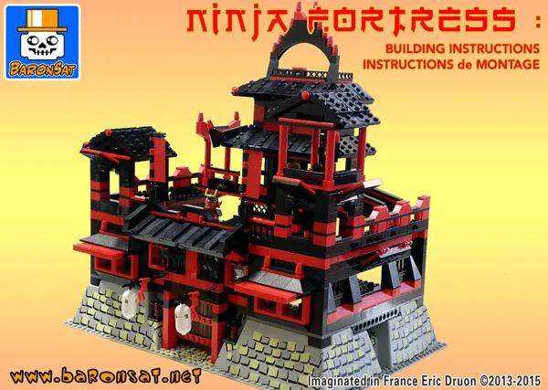 lego building instructions ninja fortress custom model moc
