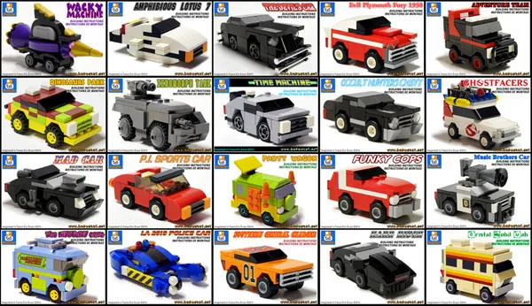 Lego Famous Micro Vehicles Building Instructions building instructions for famous micro vehicles Lego custom models