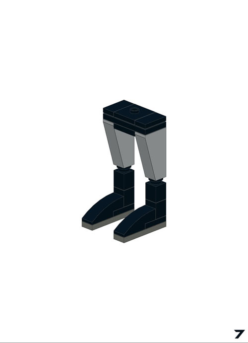 Lego moc Free Building Instructions for Moodscale Batman Figure Page 7