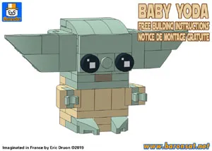 Free Grogu Baby Yoda lego moc instructions