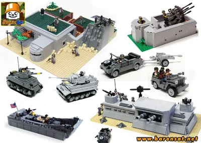 WW2 d-day special pack of 8 lego moc instructions