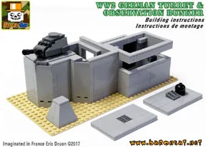 Free ww2 military lego moc instructions Bunker Flak