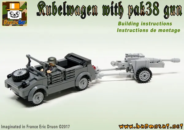 Lego moc Buiding Instructions Kubelwagen + Pak - 40 Cannon Models