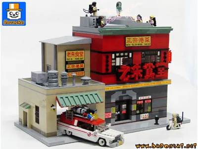ghostbusters hq custom moc models made of lego bricks