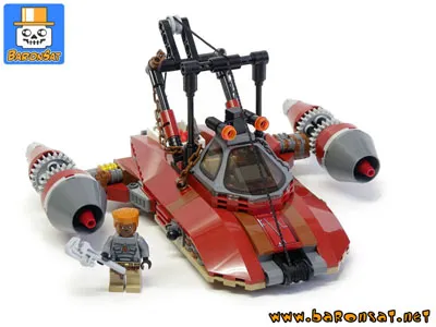 lego landspeeder towing custom model